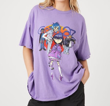 T-shirt Gorillaz grafica viola