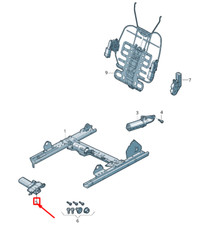 Motore regolazione rastrello sedile anteriore sinistro VW TIGUAN AD1 3QF959247