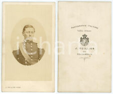 1900 ca COURMAYEUR Ritratto di un Ufficiale - Foto J. VUILLIER - CDV