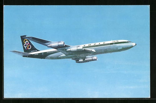 Cartolina aereo boeing 707 - boeing, 707-320