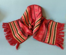 Tappeto tessuto con telaio artigianale Guatemala Chichicastenango Orig. 77x31 cm