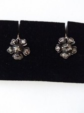 ORECCHINI ANTICHI CON ROSE DI DIAMANTE