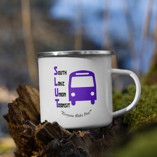 Tazza smaltata slut south - smaltata, "slut"