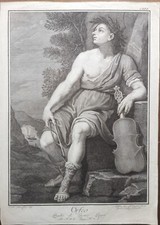 Incisione Antica originale il divino Orfeo Lasinio Bozzolini Lippi