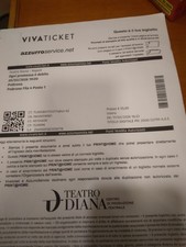 2 BIGLIETTI TEATRO DIANA