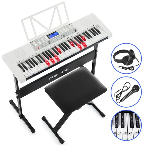 Mustar bianco 61key - 61key, illuminato
