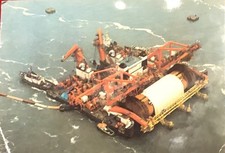 Foto - cartolina 21x15 costruzione Maeslantkering Rotterdam - Ingegneria civile