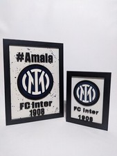 Quadro Inter realizzato in laser cut