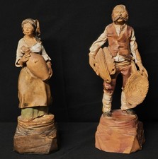 Coppia sculture terracotta - coppia,