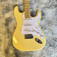 Yngwie ST Yellow Chitarra Elettrica SSS Pickups Tastiera in Acero a Forma di Ventaglio