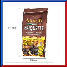 Carbonella Pressata per Barbecue BBQ di Carbone Vegetale 5 / 10 Kg Sacchi Sacco