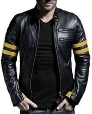Giacca uomo pelle moto - pelle, nera