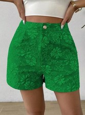 Short Donna Verde Jacquard
