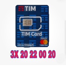 sim card top number, numero facile, numero veloce. 3X20220020.Spedizione Inclusa