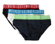 Slip uomo BIKKEMBERGS confezione 3 pezzi mutande elastico a vista cotone elastic