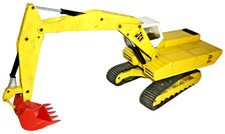 Escavatore cingolato modello in metallo NZG 141 JCB 807 1:35 escavatore