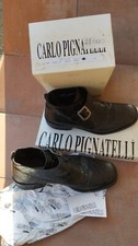 Scarpe uomo eleganti Carlo Pignatelli n.44 pelle vitello nera stampa coccodrillo