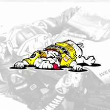 Adesivo Rossi BullDog decalcomania vinile #5 motogp cane adesivi autocollant stickers