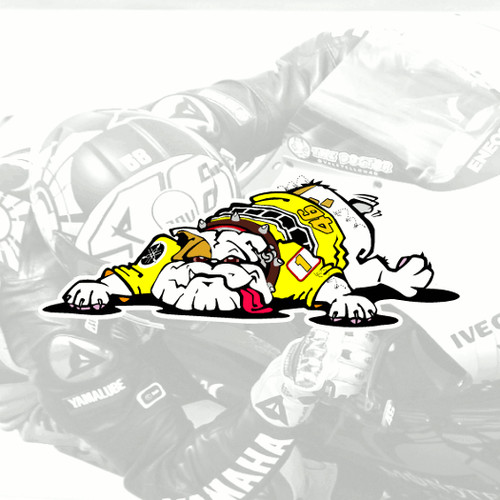 Adesivo rossi bulldog - adesivo,