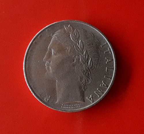 100 lire 1959 con scritta - 100,