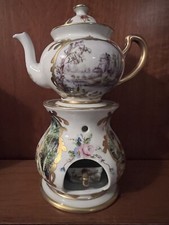 TEIERA/TISANIERA IN PORCELLANA LIMOGES CASTEL - DIPINTA A MANO