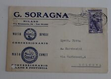 1953 CPOSTALE ditta G.SORAGNA+MILANO+Concessionario MOTO BENELLI+COMET-c463
