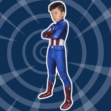 Costume cosplay Avengers Capitan America costume vestito bambino bambini Hall...