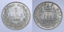 1 LIRA 1906 SAN MARINO VECCHIA
