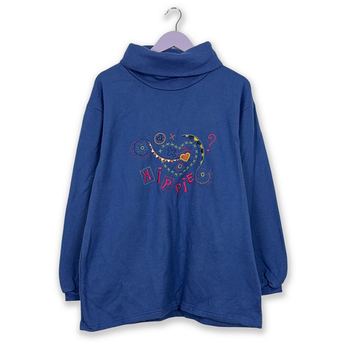 Pile vintage collo - pile, blu