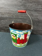 SECCHIELLO giocattolo LATTA e LEGNO vintage ANNI '80 NORMA made in USSR TRENINO