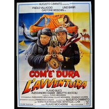 manifesto COM'E' DURA L'AVVENTURA lino banfi paolo villaggio bucci haber  M253