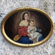 Quadro vintage -Madonna Del Rosario- dipinto a olio