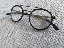 IC BERLIN Round Eyeglasses Frame Model BURAN Color Matt Black 48-24