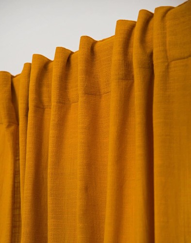 Tenda lino colore - tenda, giallo