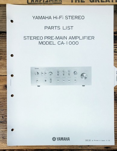 Yamaha 1000 - yamaha, ca-1000