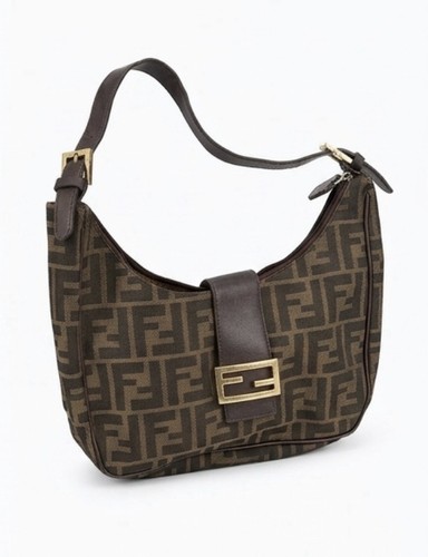 Rare fendi brown zucca handbag - fendi,