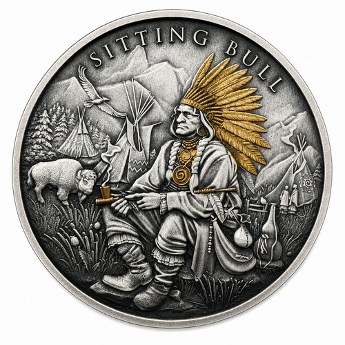 Medaglia argento toro - medaglia, d'argento