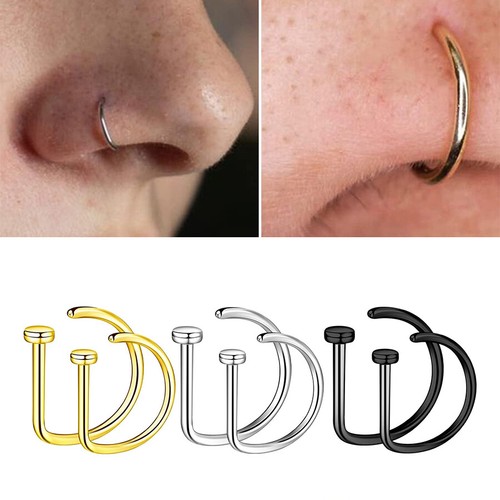 3pcs anello naso non piercing - 3pcs,