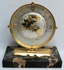 RARO OROLOGIO DA SCRIVANIA IMEXAL anni 50 8 GIORNI ORA MONDIALE 7"