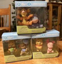 New Disney *Winnie the Pooh*  6 Flocked Figures Pooh Tigger Eeyore Roo Piglet 