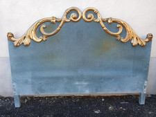 TESTATA LETTO MATRIMONIALE BAROCCHETTO CON FREGI DORATI ANTICHI - 1940 EMILIA