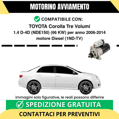 Motorino avviamento toyota - motorino,