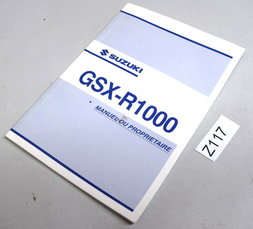 Suzuki gsx r1000 manuel - suzuki,