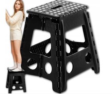 Sgabello pieghevole, grande sgabello, sedia pieghevole robusta allungabile...