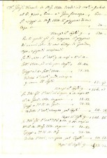 1818 COSENZA Conti di don Giuseppe DENTALE dare e avere *Manoscritto 