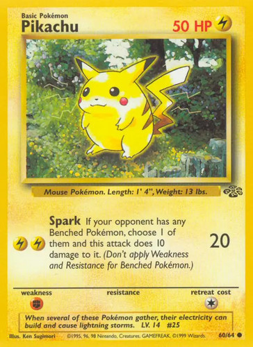 Pikachu pokemon - pikachu, 60/64