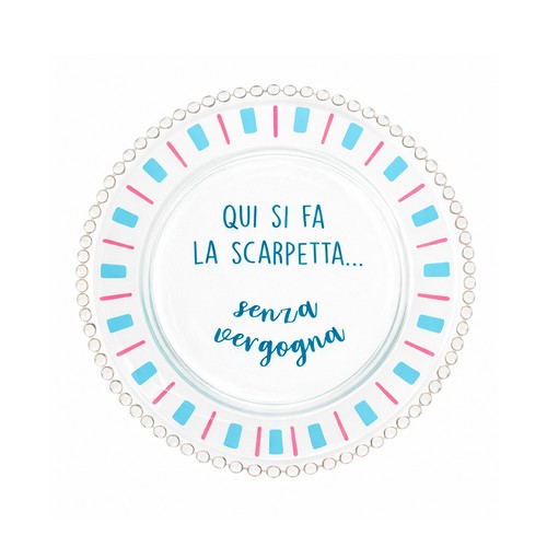 Piatto piano vetro - , scarpetta