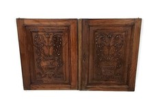 coppia antichi pannelli porta