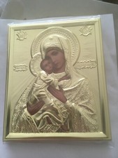 Icona russa in legno Riza oro