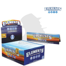 CARTINE ELEMENTS BLUE LUNGHE KING SIZE SLIM IN CARTA DI RISO – 50 LIBRETTI
